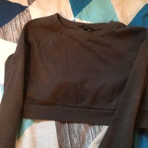 Grey long sleeve Crop top